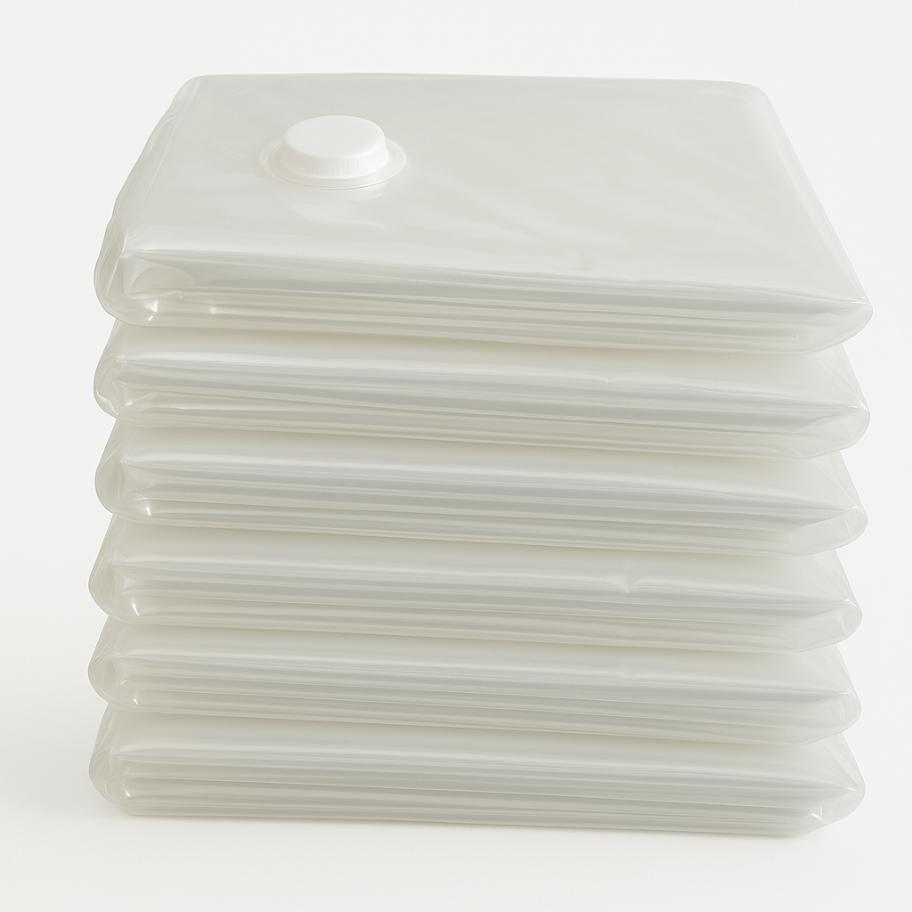 UD - Pack 6 Bolsas de Vacío Transparentes para Almacenamiento – Diferentes Tamaños con Boca para Aspiradora