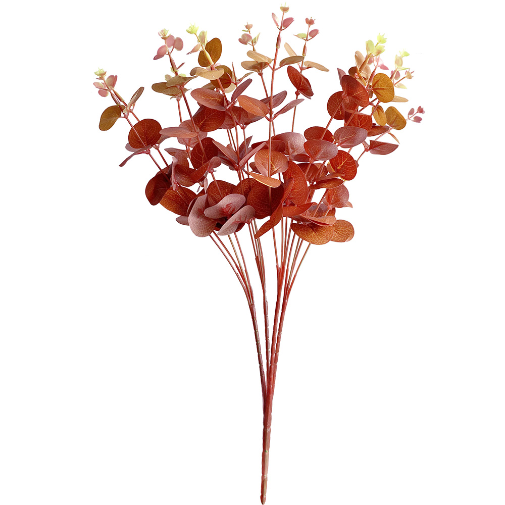 Poenia Arte Floral - Rama de Eucalipto Artificial - 49cm - Pack de 3 - Flores y Plantas Artificiales