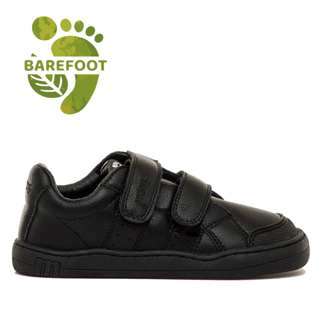 Zapatillas Mustang barefoot Free de niño negras con doble velcro