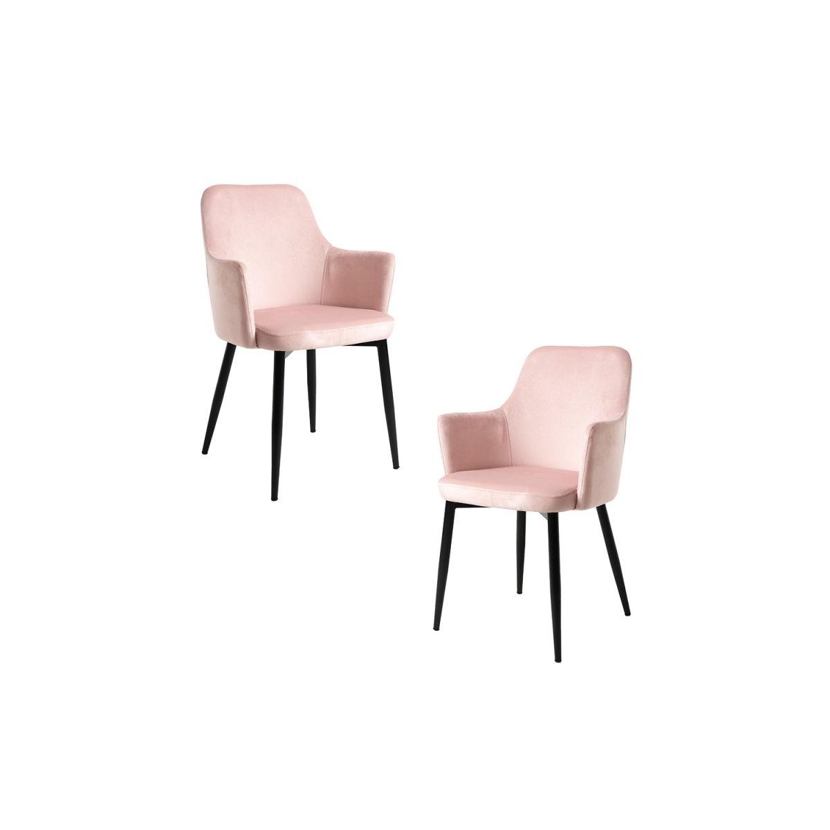 Regalos Miguel - Packs Sillas Comedor - Pack 2 Sillas Puan Terciopelo - Rosa