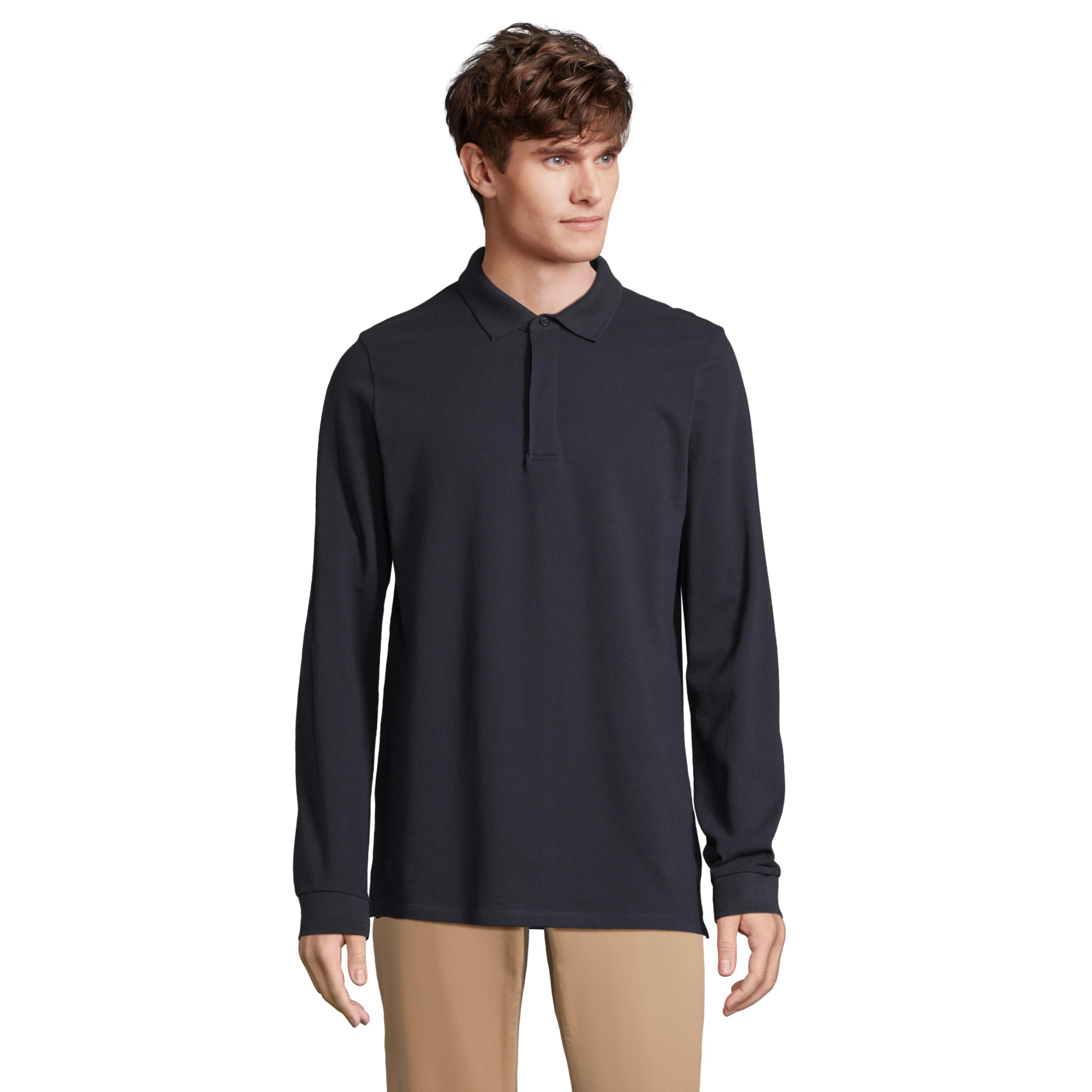 Polo Clásico para Hombre SOL'S en Algodón Piqué 220, Corte Relajado, Cuello Club y Puños Acanalados, Tapeta con 3 Botones, Ideal para Uso Diario - OWEN LSL