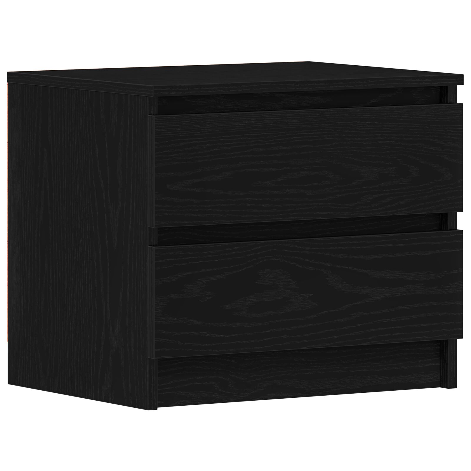 vidaXL Gabinete de Noche Set de 2 Roble negro Madera engineered Mediano