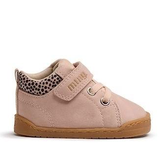 Botines niña Mustang free barefoot color Story nude y leopardo zapatos respetuosos de Mustang con cierre de tira adherente y elasticos botitas muy comodas flexibles y ligeras con certificado vegano avaladas por el Dr Juanjo Lopez by Mustang