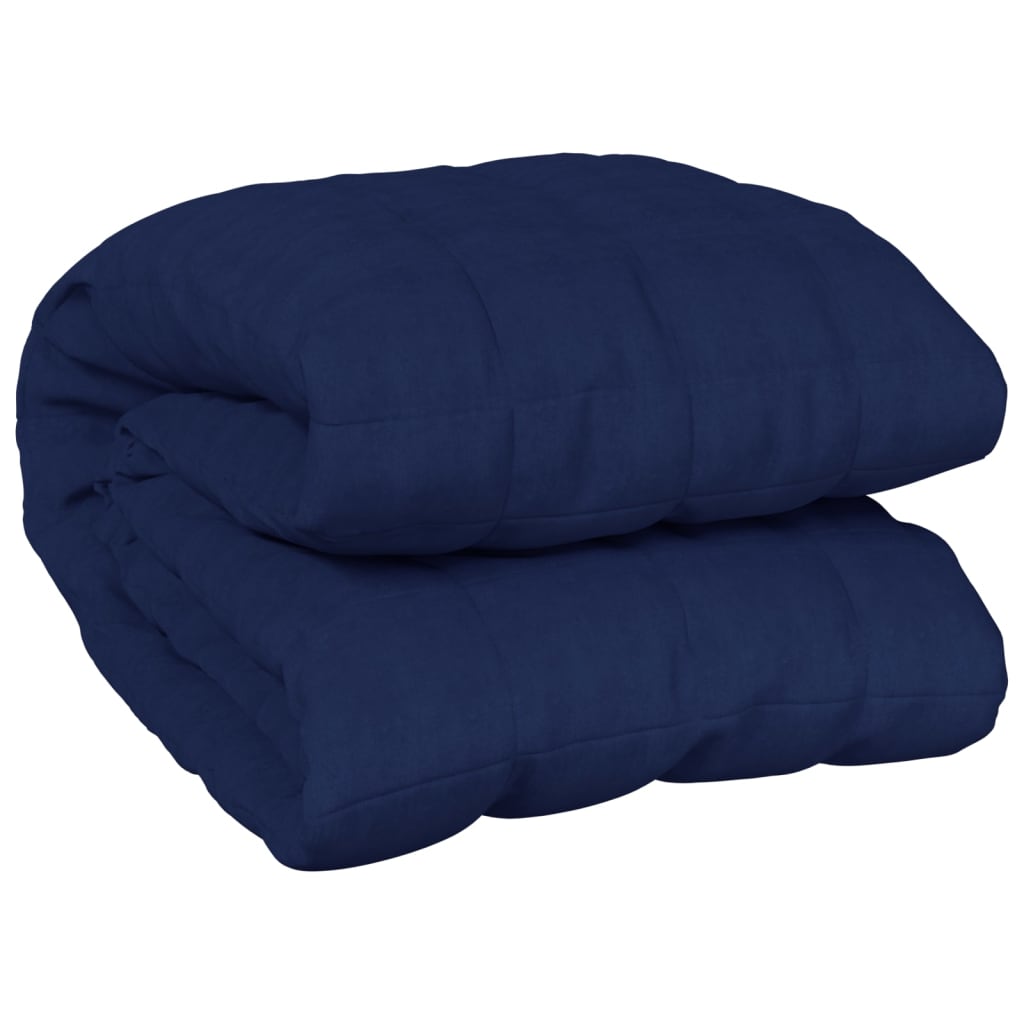 vidaXL Manta con peso tela azul 152x203 cm 7 kg