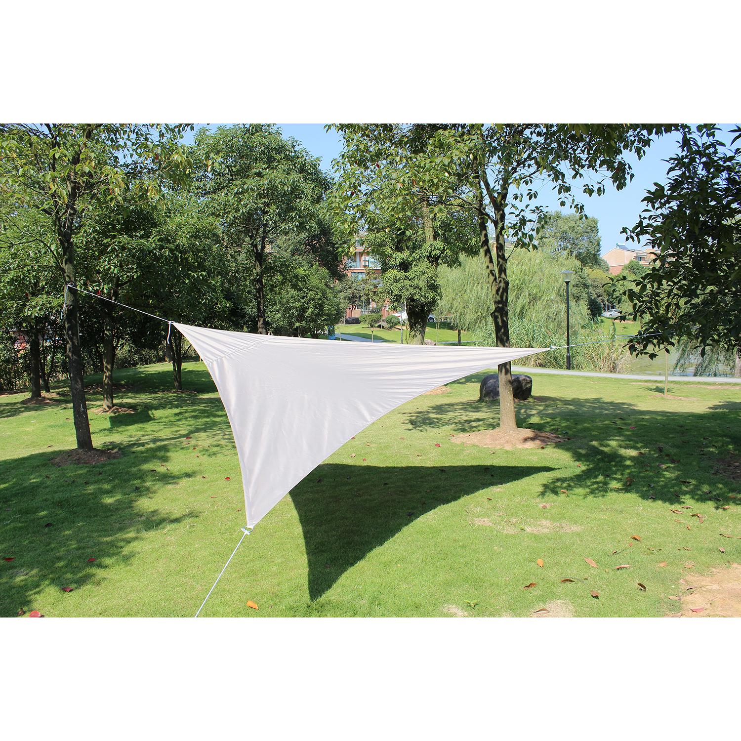 KG KITGARDEN - Toldo Vela de Sombra Triangular para Jardin, 2x2 m, Beige - COVERSUN