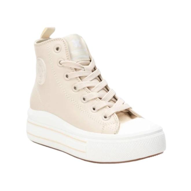 Botines Xti Kids Niña Beige, Plataforma 4cm, Cremallera Rápida y Antideslizante, Certificado Vegano PETA