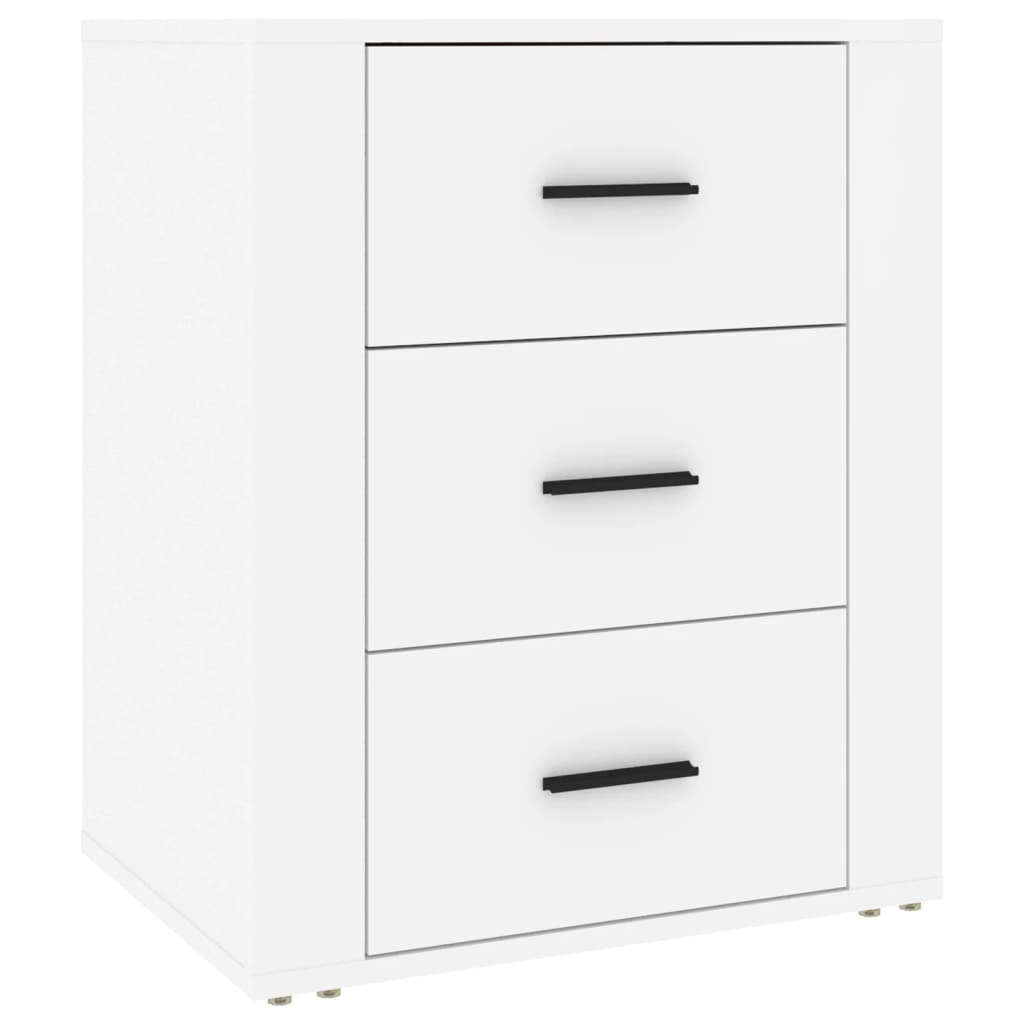 Vidaxl Mesita de Noche Madera Contrachapada 50x36x60 Cm Blanco
