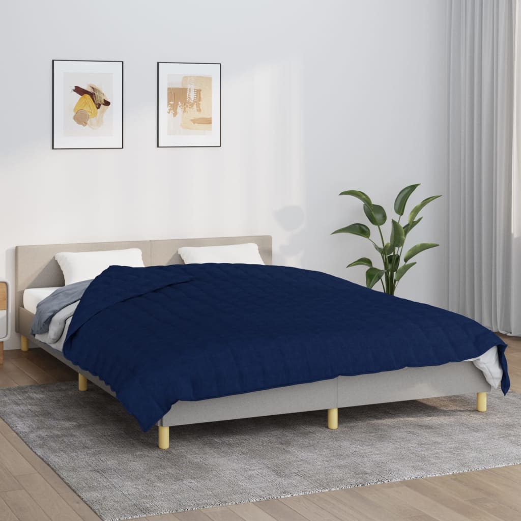 vidaXL Manta con peso tela 200x200 cm 9 kg manta de edredón Color Azul,  Crema,  Gris y mas