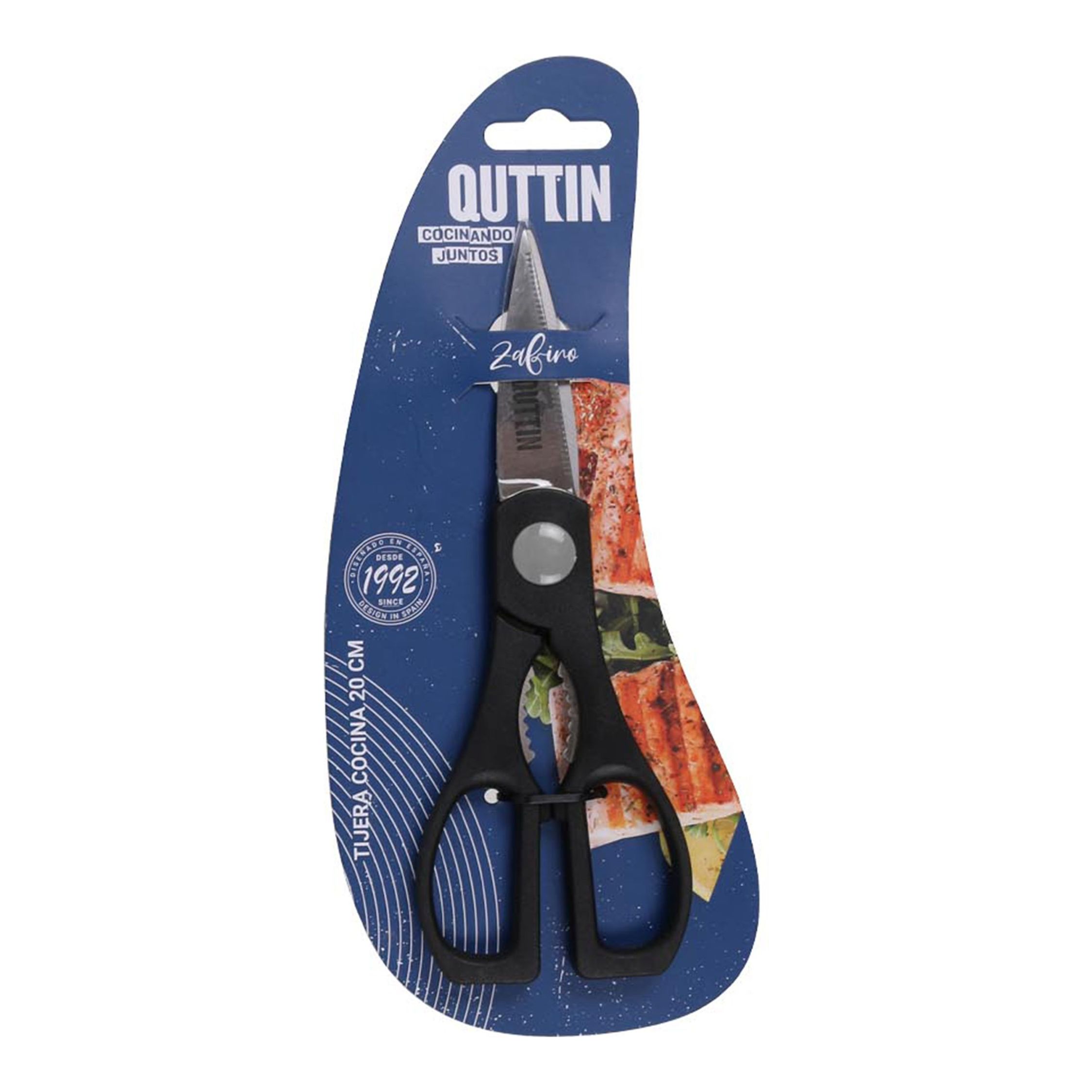 QUTTIN - Tijera Cocina Zafiro 20cm, Corte Preciso y Seguro - Diseño Ergonómico y Duradero, Fácil de Limpiar | Amystyle