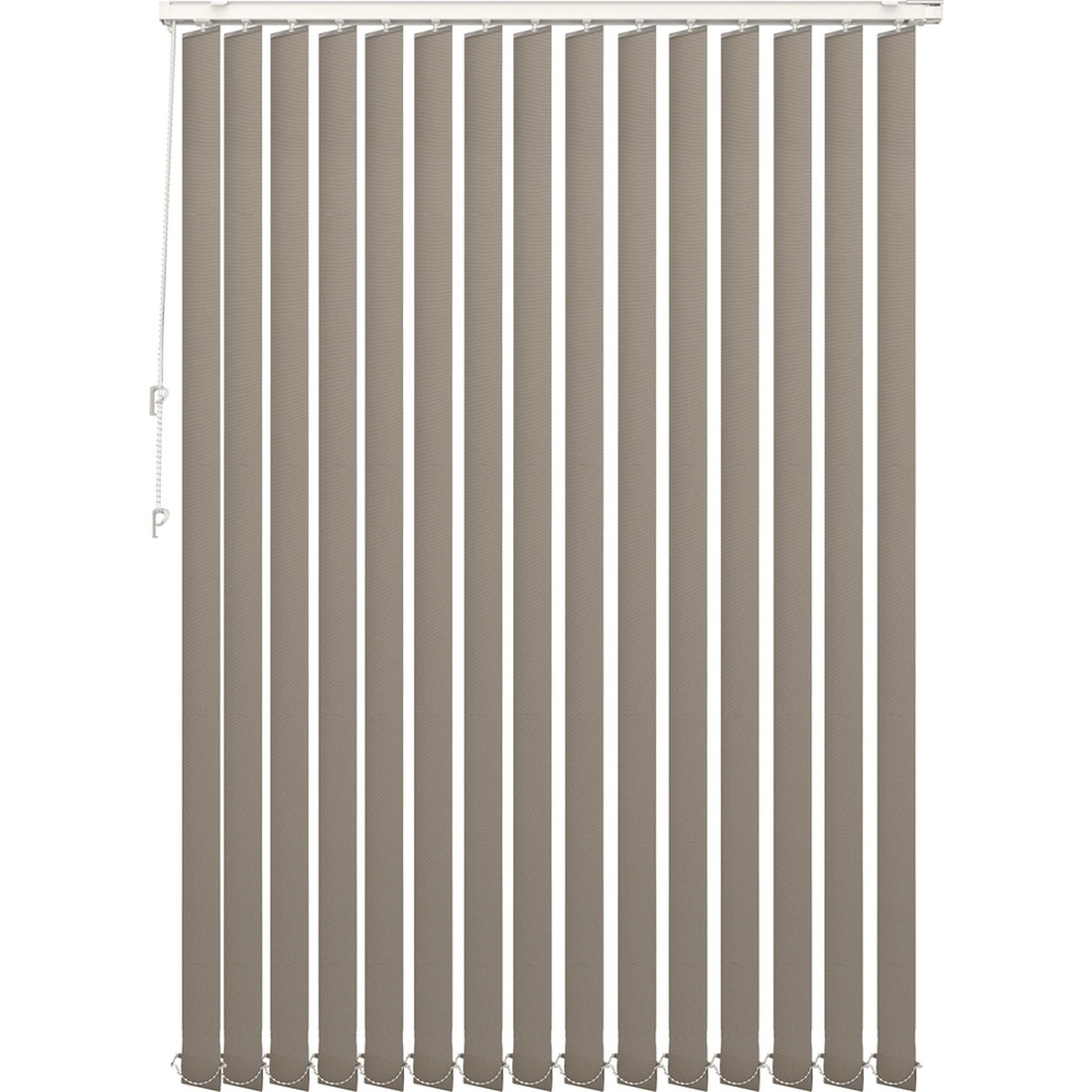 PANDAHOME Estor Vertical Helsinki 100% Poliéster – Ideal para Ventanas Panorámicas, Lamas Pivotantes para Control de Luz, Montaje Fácil con Kit Incluido, Barra Ajustable – Disponible en Blanco, Topo y Gris (100x260cm, 150x260cm, 200x260cm, 250x260cm)