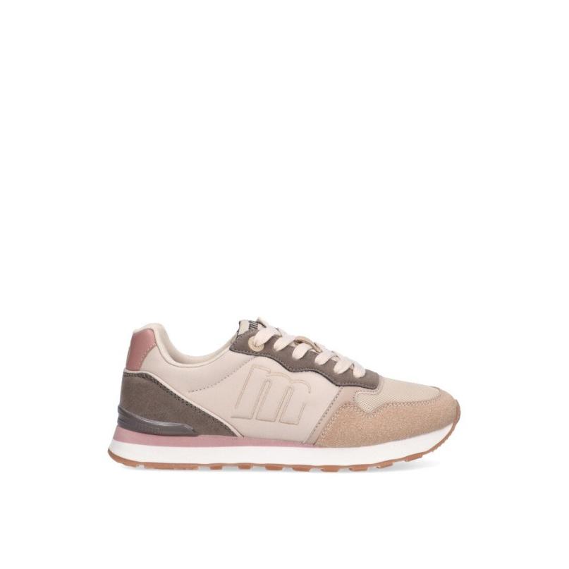 Zapatillas Casual Mustang - Mujer - Suela Plana - Modelo 60441 - Color Beige