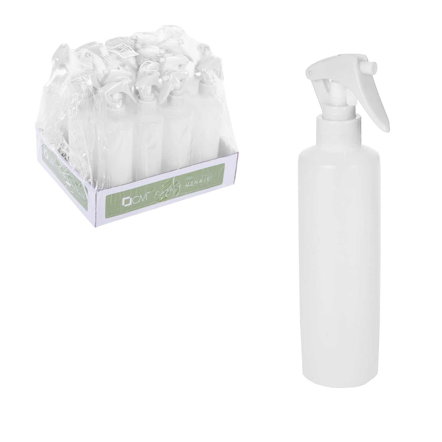 Botellas spray de plástico resistente 250 ml para limpieza, desinfección y jardinería – Pack de 18, 36 o 54 unidades con pistola pulverizadora ergonómica y gatillo resistente