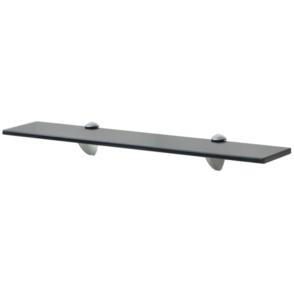 vidaXL Estantes flotantes 2 unidades vidrio 8 mm 60x10 cm Transparente, Negro, Blanco Mueble Almacenaje Estantería para Oficina, Estudio, Dormitorio Estantería/Librería/ mueble de Almacenamiento