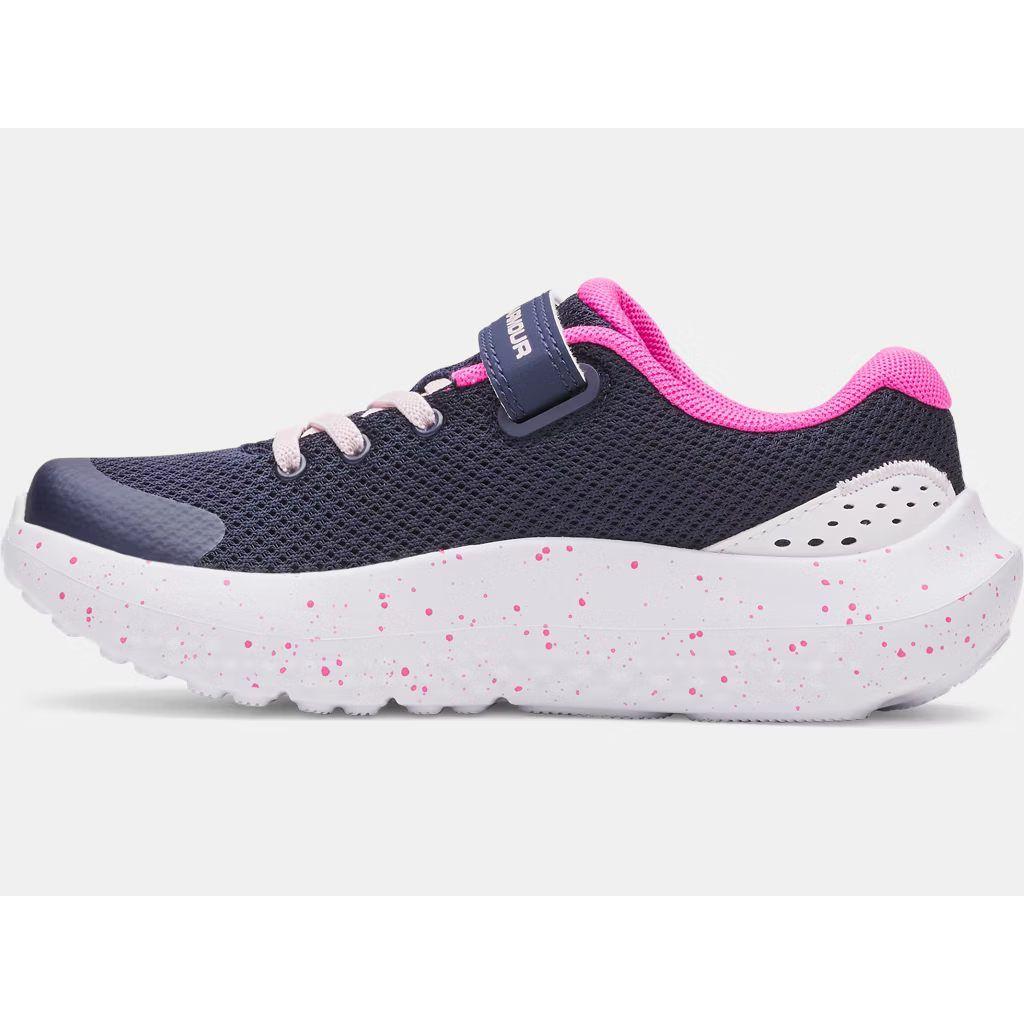 Under Armour - Zapatillas de running UA Surge 4 AC Junior para niño, malla ligera y transpirable con suela duradera y cierre de velcro ajustable
