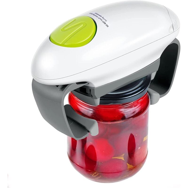 Abridor de tarros eléctrico One Touch: potente abridor de botellas automático para manos débiles y personas mayores con artritis