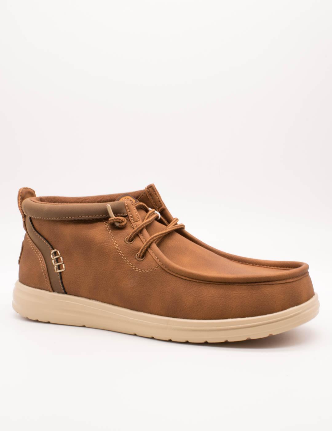 Hey Dude Botín HD42051-2DU Wally Mid Cognac Tan de Hombre