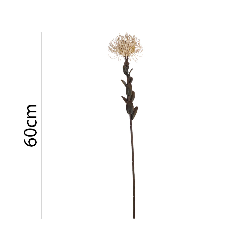 Poenia Arte Floral – Pack de 3 Varas de Flor de Protea Artificial 60 cm REF 631406 | Flores Decorativas Realistas para Jarrones, Centros de Mesa, Arreglos Florales Modernos y Decoración de Interior