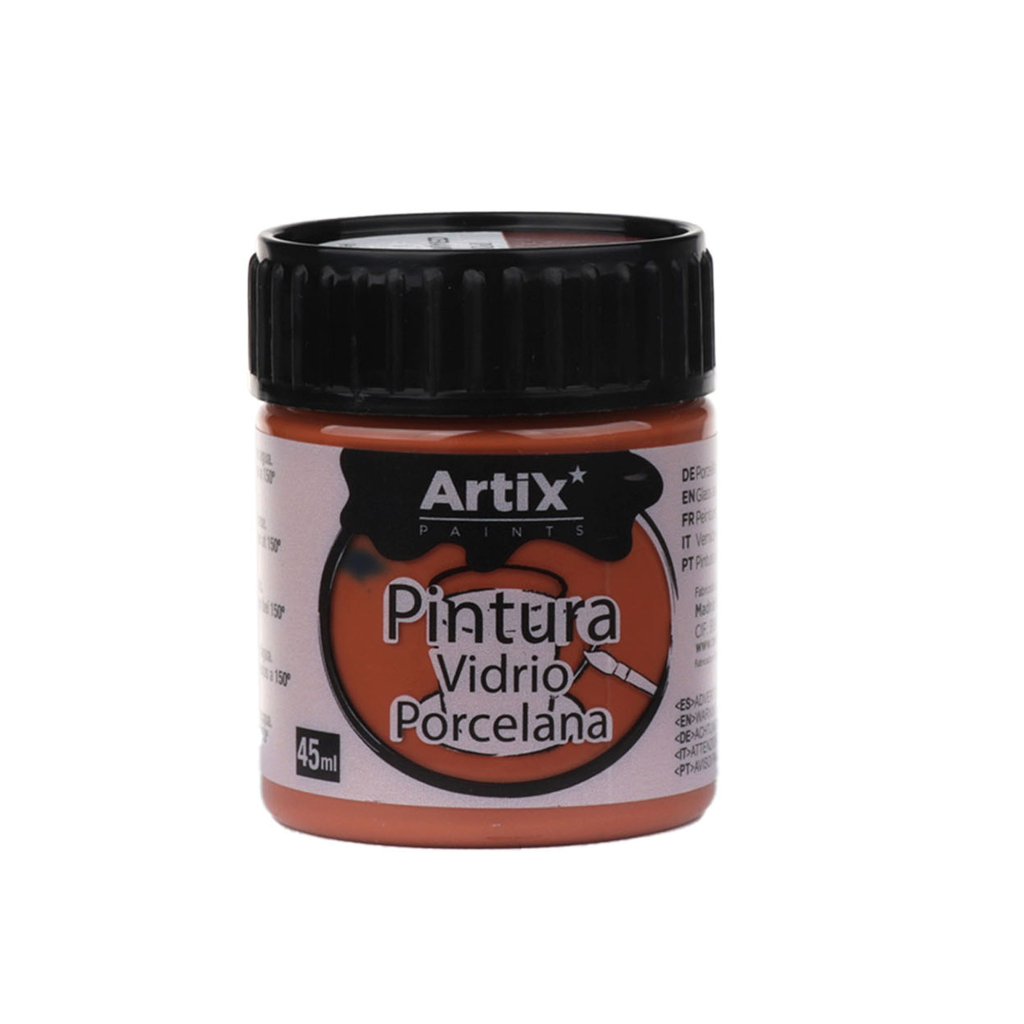 DAM Pack 6 uds PINTURA CERÁMICA Y CRISTAL 45 ml COLOR MARRÓN Color: Marrón