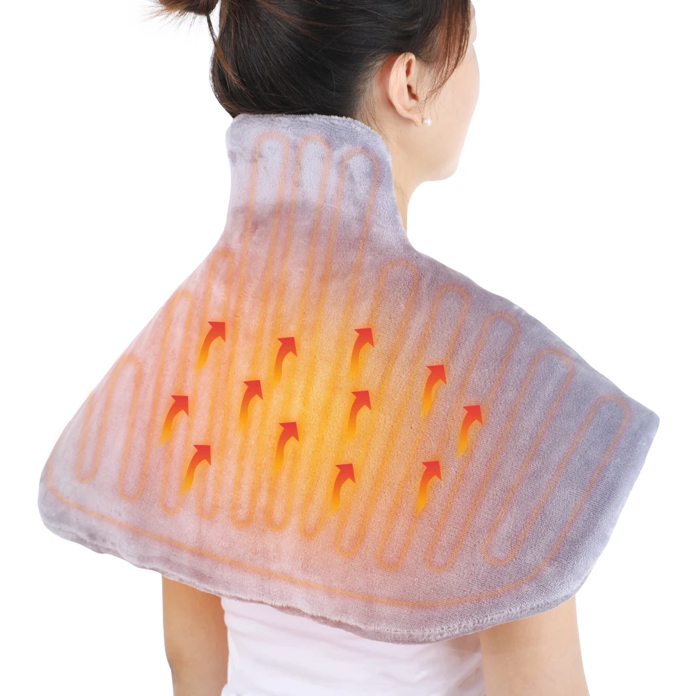 Almohadilla térmica eléctrica para aliviar el dolor de cuello y espalda, chal de calefacción para hombro, envoltura para alivio del dolor, terapia de calor, manta térmica de invierno