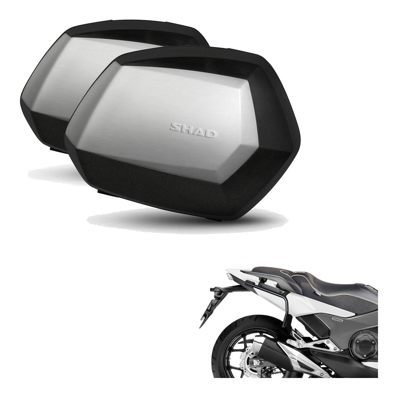 Maletas Laterales + Herraje 3P Sc Sh35 Premium KIT-190914