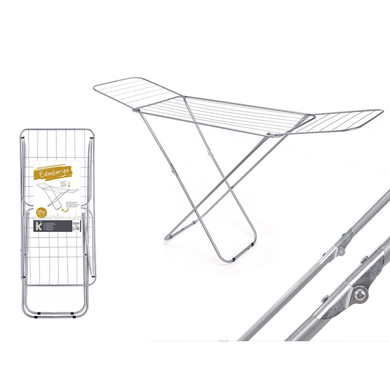 HERSIG - Radiator Clothesline | Metal Terrace Clothesline - White - Dimensions 105 x 55 x 29 cm