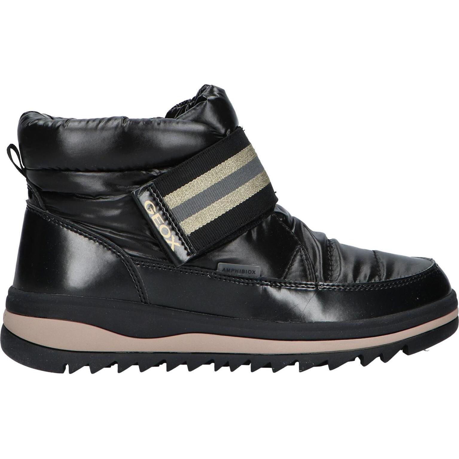 Geox J26EWA 0NFLV J ADELHIDE GIRL B AB C9999 BLACK girls' winter boots with cushioned insole, non-slip flexible sole, perfect for Autumn/Winter 25, ideal for your girl's footwear collection.
