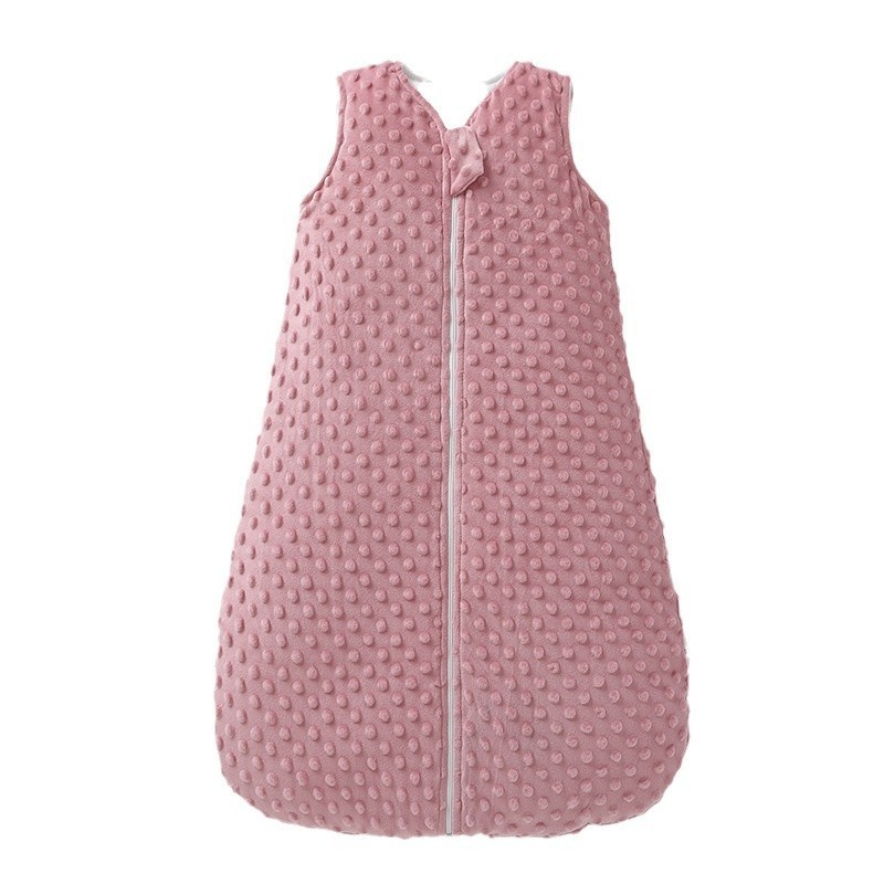 CA Saco de dormir antipatadas para niños, chaleco integrado para bebé, saco de dormir grueso, manta de confort de terciopelo para bebé, edredón