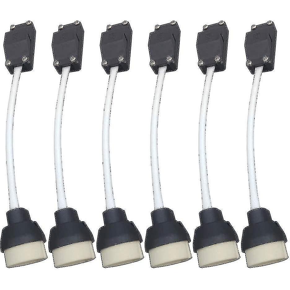 TK (6 Pack) Portalámparas GU10 Base de Cerámica y Bloque de Terminales - Conector Adaptador para LED y Halógeno