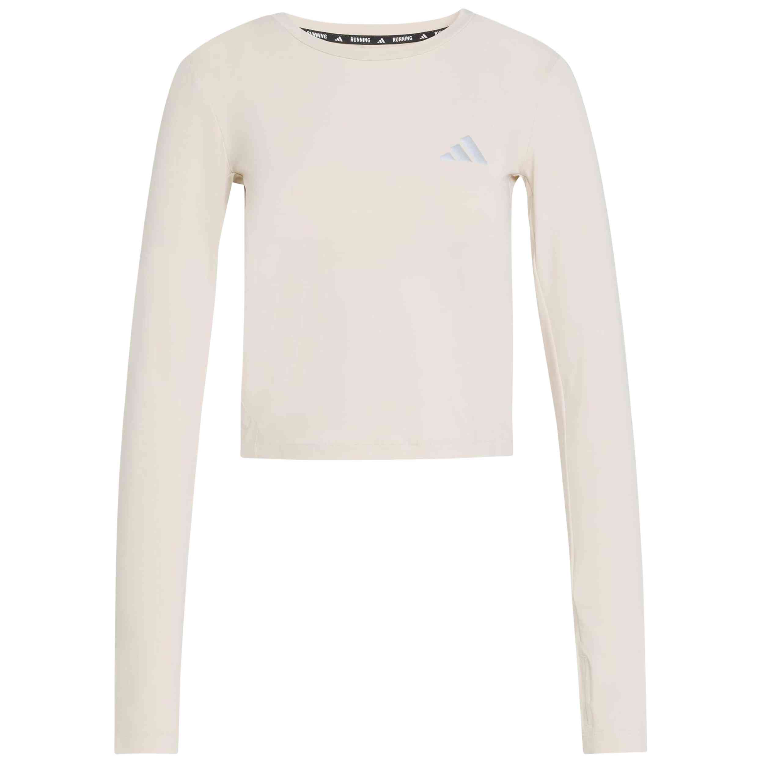 Camiseta De Manga Larga Adidas modelo Camiseta adidas adi365 Running Essentials manga larga beige mujer para Mujer en color Beige