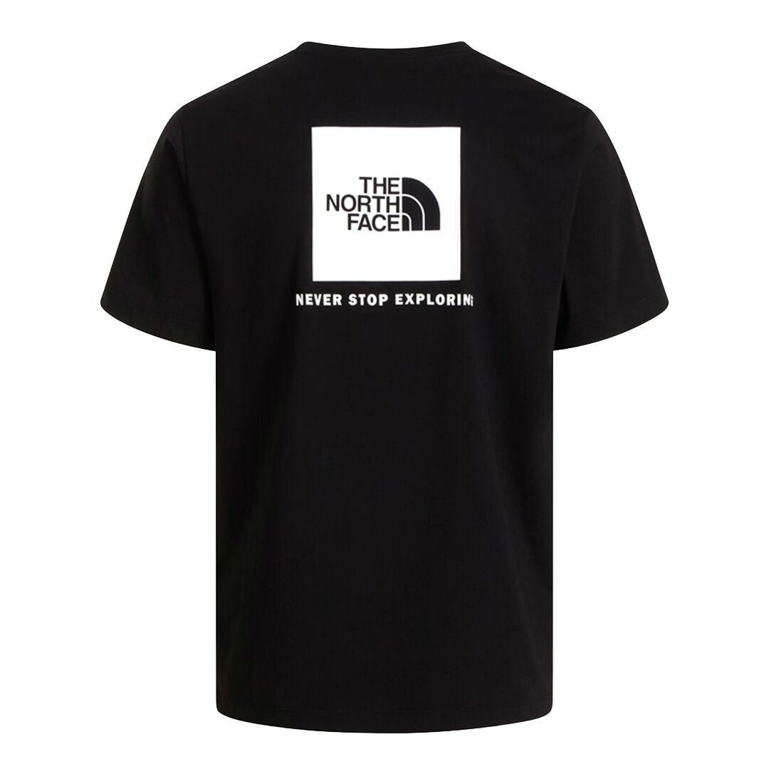 Camiseta NegraThe North Face recta NSE Box Evolution Blakc con Cuadro Never Stop Exploring
