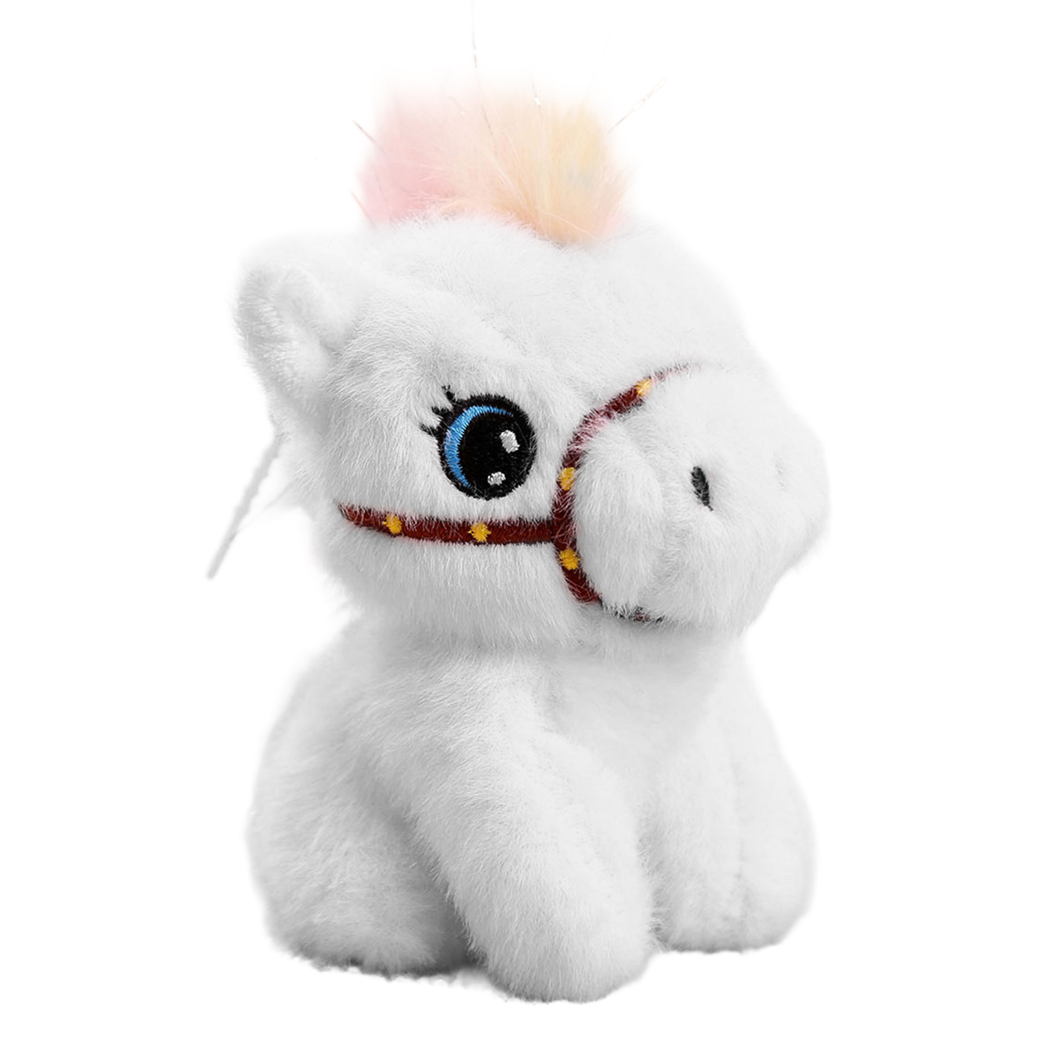 DAM Peluche extrasuave y mullido con colgante. Diseño potro sentado.