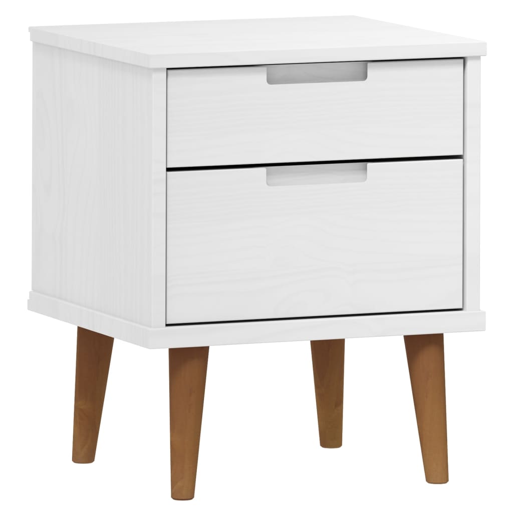 Vidaxl Mesita de Noche MOLDE Madera Maciza de Pino 40x35x48 Cm Marrón