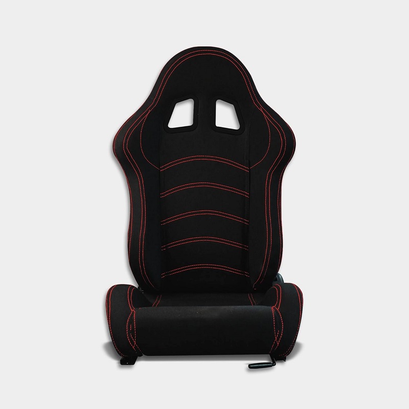 MIAUTO Asiento Deportivo Coche,Semibaquet Ajustable,de Tela,Adaptable para Coches,Ríeles incluidos,Conductor y Pasajero,para Coche y Simulador de Conducción