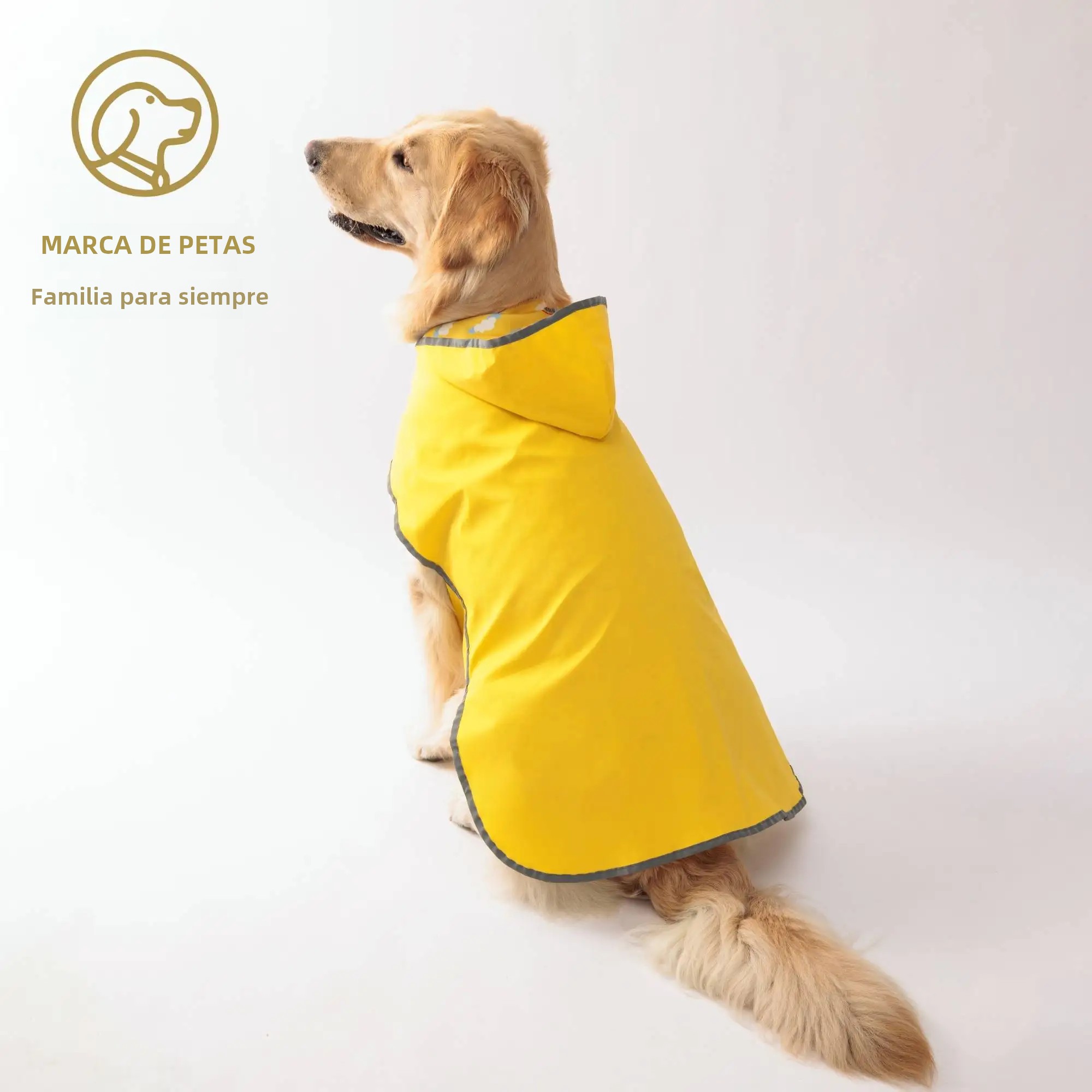 TK Chaqueta Impermeable Para Perros De Todas Las Estaciones Con Cierre Rápido De Velcro Y Recubrimiento De Poliéster PU Doble Cara