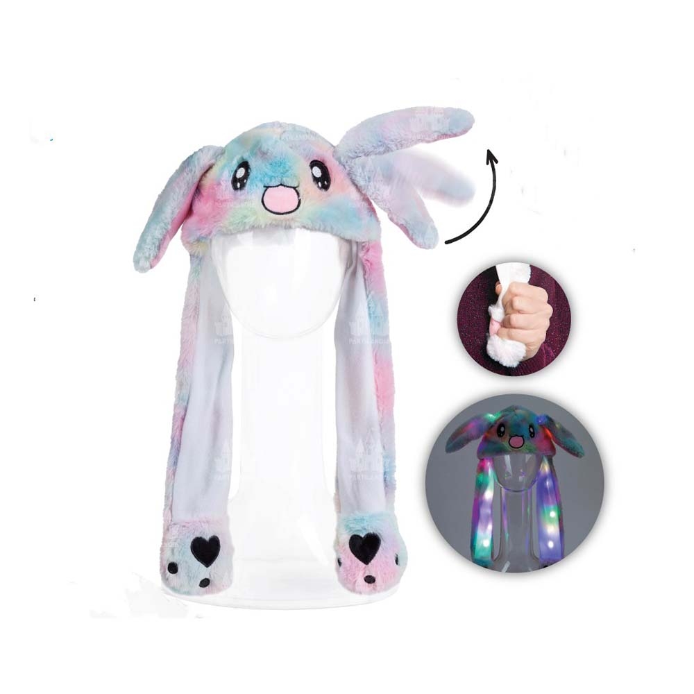Gorro de Felpa de Conejo PLUSHOME Talla Única Suave y Cálido