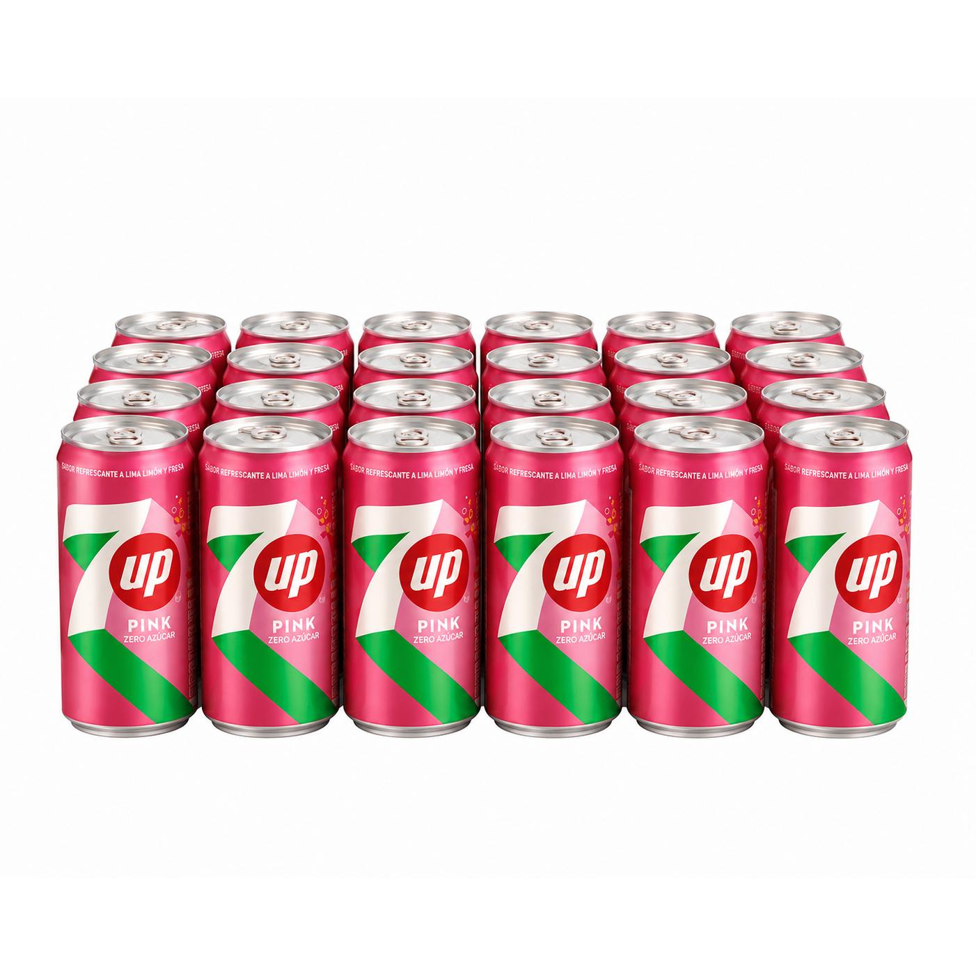 7UP Zero pink lemonade lata 33 cl*24