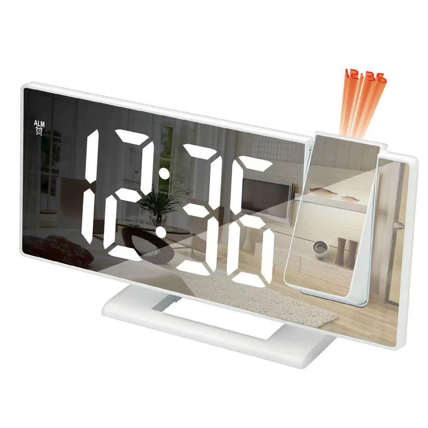 Reloj despertador LED ajustable, pantalla de hora y temperatura de 12/24 horas, alimentación por USB, adecuado para personas que duermen profundamente, para uso en el hogar y la oficina.