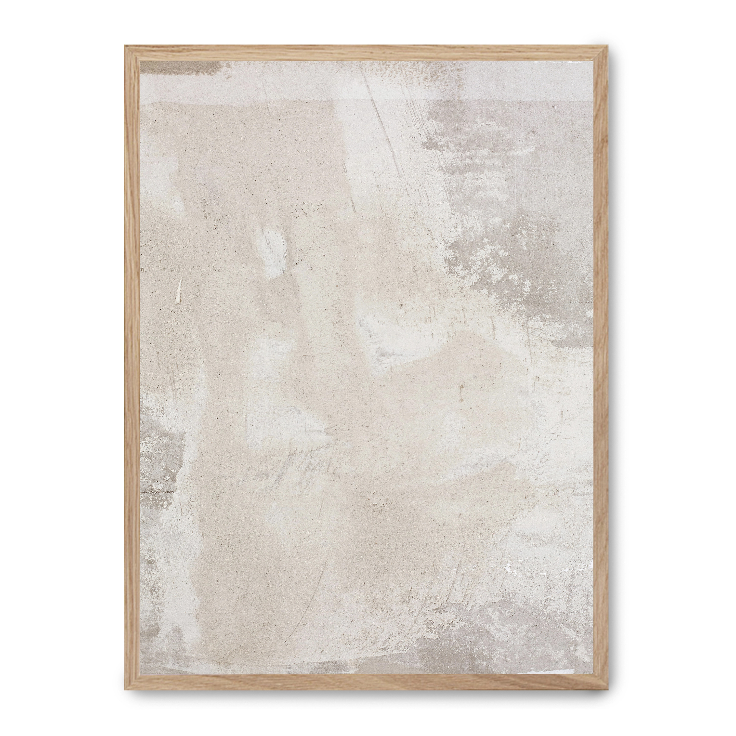 Lámina con marco negro BEIGE CONCRETE 21x30 cm, Póster impreso en papel de primera calidad de 180gr, montado sobre marco de madera MDF acabado en negro., Arte - Aesthetic