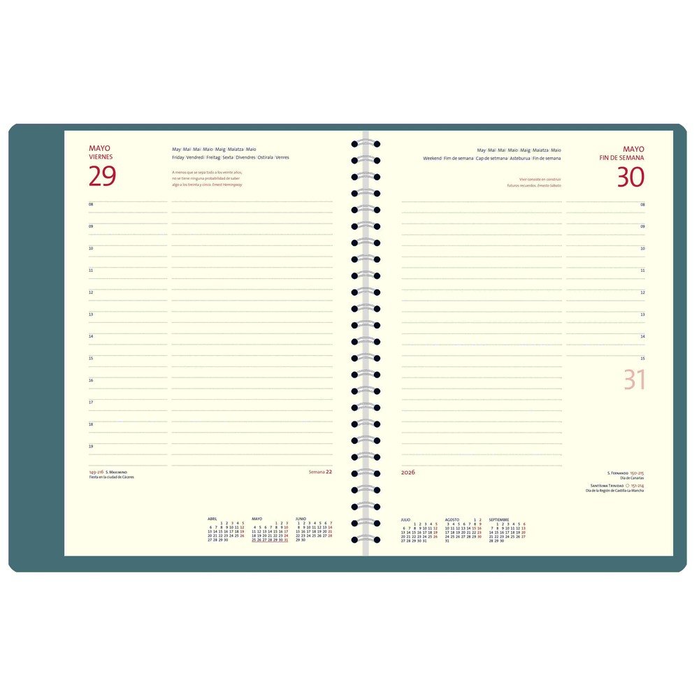 MYRGA RECAMBIO AGENDA ANUAL 2027 LAREDO DIA PAGINA PLUS MYRGA 2027