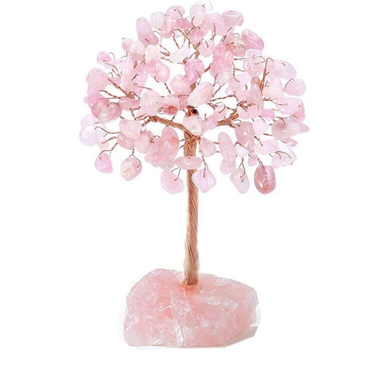 Árboles de cristal, piedras, alambre de cobre, adornos, decoración del hogar