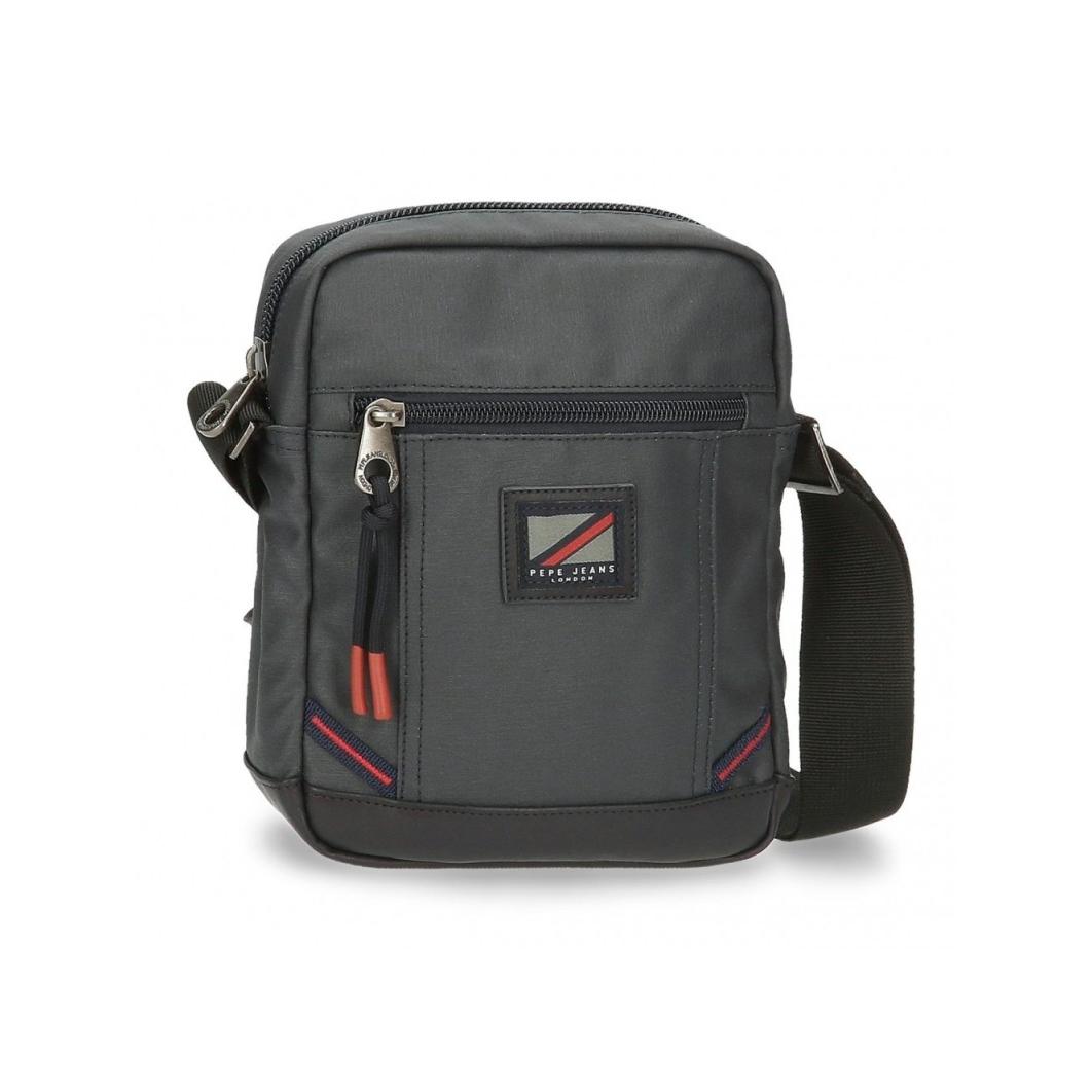 Bolso Bandolera Mediana Pepe Jeans Hackney 22x17x6 cm - Algodón, Poliéster y PU - Diseño Elegante con Bolsillos Interior y Exterior