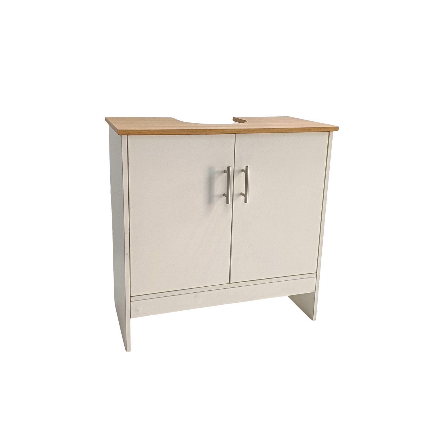 LIN HOME XZ-23012 Mueble de Almacenamiento de Madera y Metal con 2 Puertas, Organizador de Hogar para Salón o Dormitorio