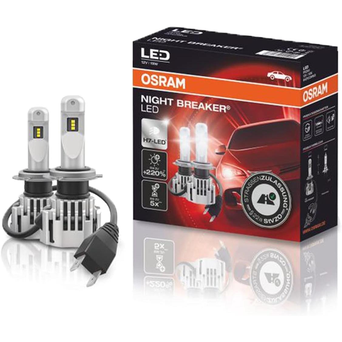 OSRAM NIGHT BREAKER H7-LED, hasta un 220% más de brillo, primera luz de cruce homologada para uso en carretera