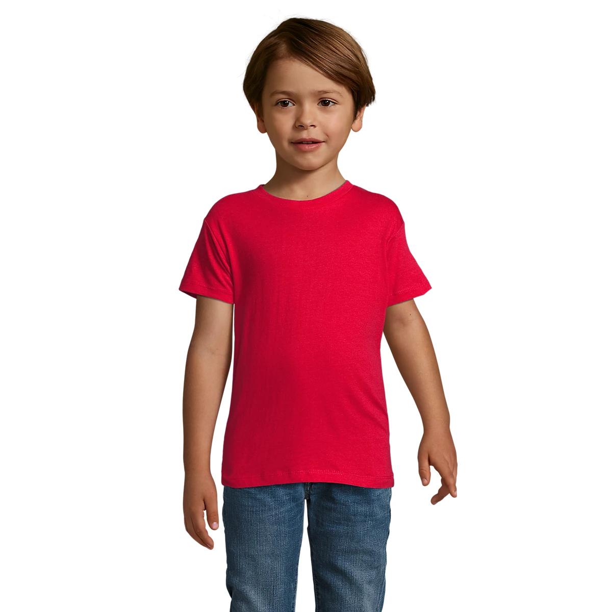 Camiseta Básica de Manga Corta SOL'S Regent Fit Kids para Niño y Niña – Camiseta Premium de Algodón, Cuello Redondo, Ajuste Moderno y Confortable para Uso Diario