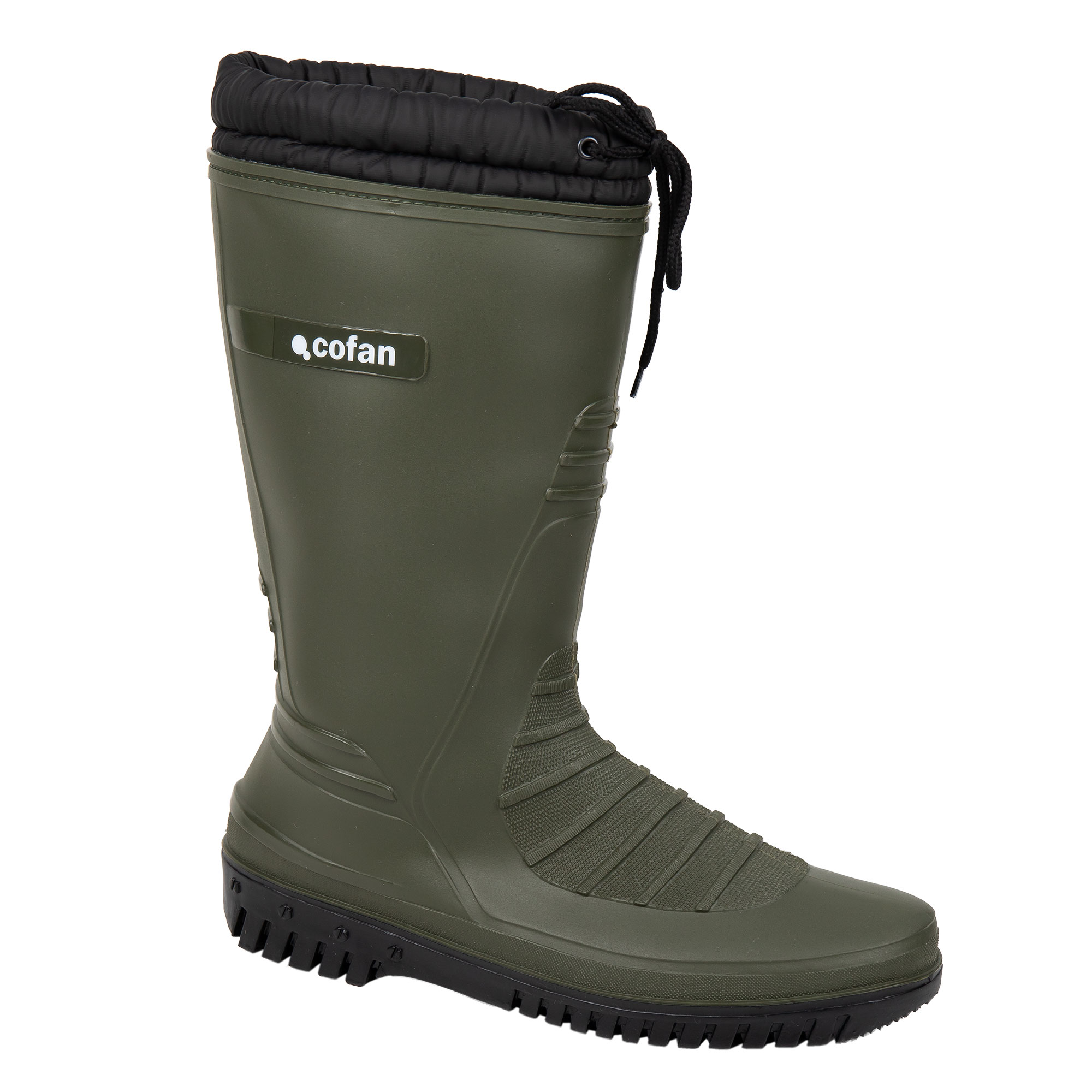 Cofan Botas de Agua con Forro Polar | Botas Impermeables en color Verde | Fabricadas en PVC