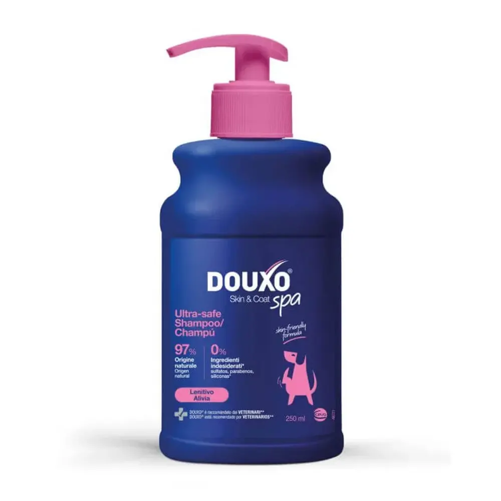 DOUXO SPA CHAMPU ALIVIA 250ml Champú ultrasuave que calma el picor ocasional para perros Ceva