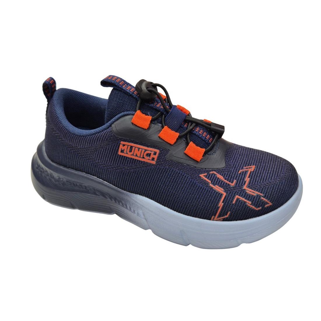 Munich - Zapatillas deportivas para niños color azul ideales para entrenamiento y uso diario