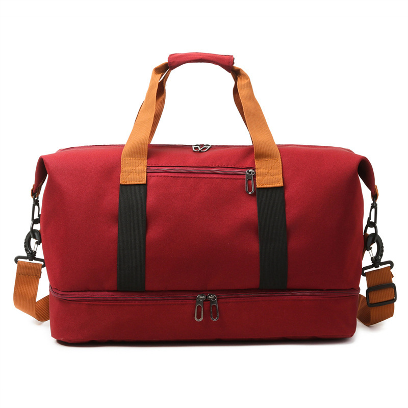 Bolsa De Viaje De Gran Capacidad Para Hombres Y Mujeres Impermeable Bolsa Deportiva Para Fin De Semana Bolsa Mensajera Seca Y Húmeda Estilo Fashion