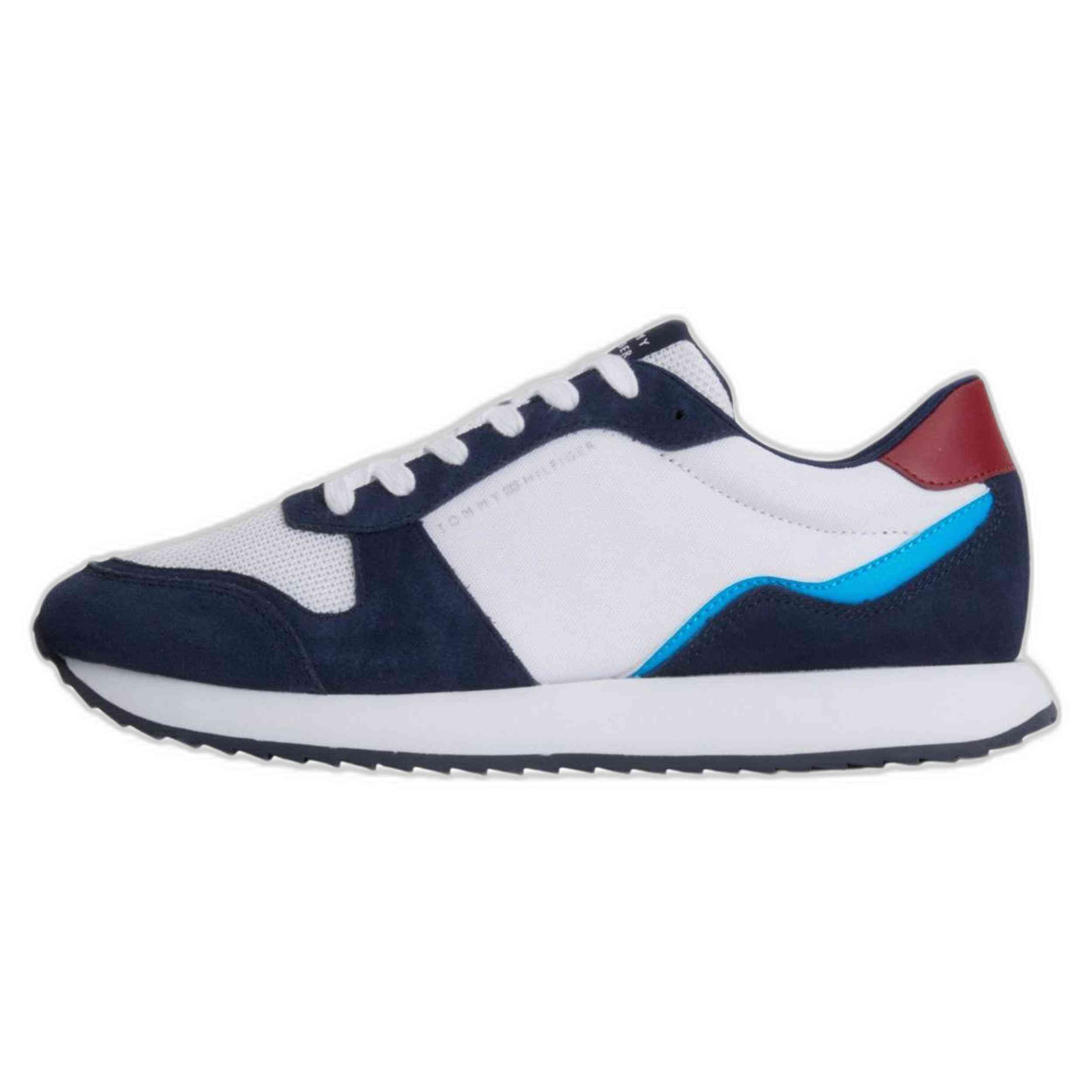 Zapatillas Tommy Hilfiger Runner Evo Mix para hombre en color blanco