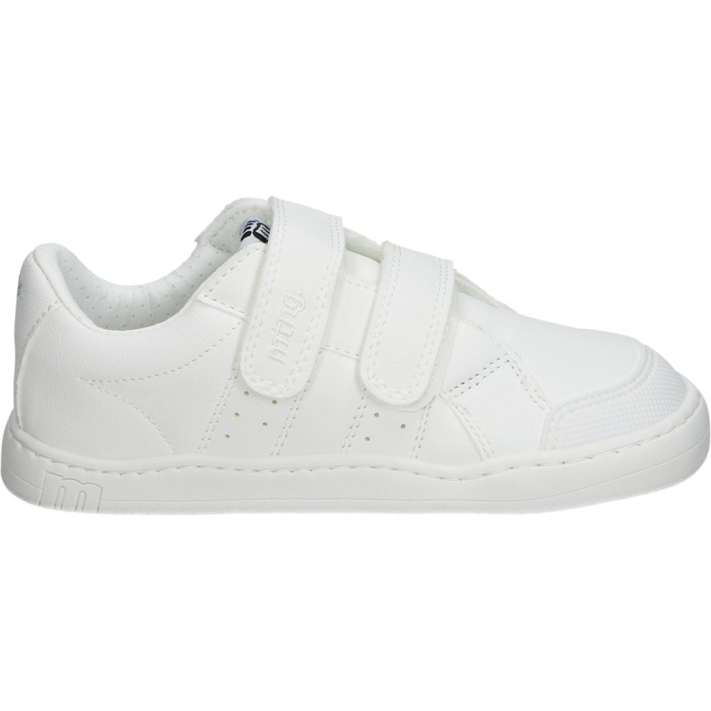 MTNG | Zapatillas Barefoot Mustang Free Infantiles – Deportiva Escolar Blanca con Doble Cierre Adherente – Aptas para Lavadora – Respetuosas con el Pie Plantilla Extraíble – Zero Drop – Vegan – Modelo 49038